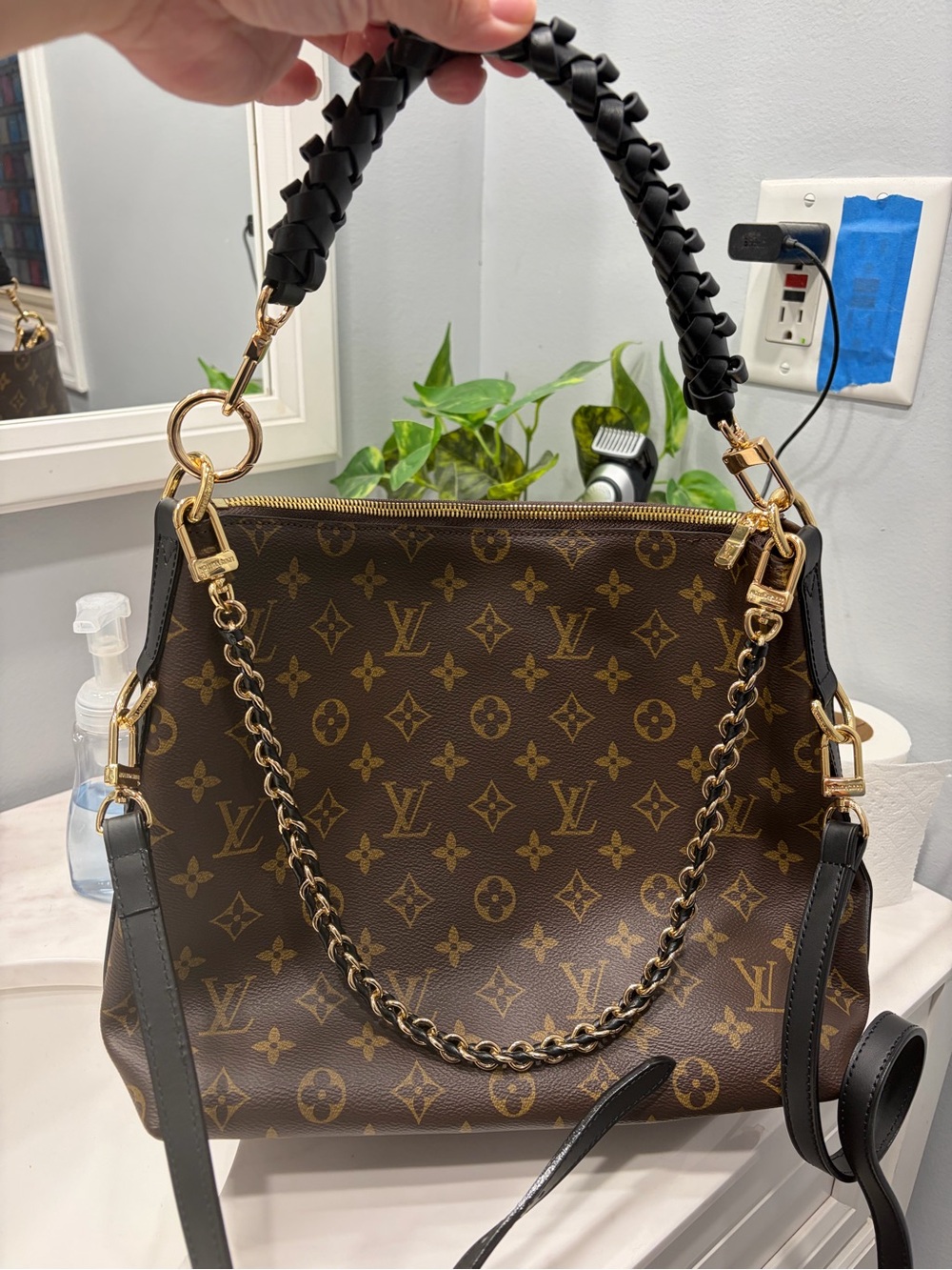 Brown Monogram Multipass Top-Handle Shoulder Bag